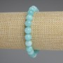 Aquamarin-Armband, glatte Kugeln, Durchmesser ca. 8,5 mm, Länge ca. 18 cm, elastisch