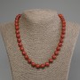 Kette aus Schaumkoralle, glatte Kugeln, Durchmesser ca. 10 mm, Länge ca. 50 cm, mit Verschluss
