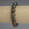 Labradorit-Armband, glatte Kugeln, Durchmesser ca. 12 mm, Länge 18 cm, Stretch