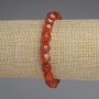 Karneol-Armband mit Facetten, Durchmesser 8×7 mm, Länge 18 cm, Stretcharmband