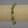 Armband aus Jadeit – facettierte Körner, Durchmesser ca. 8×6 mm, Rocailles 3 mm, Länge 18 cm, Elastikband
