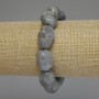 Labradorit-Armband, facettierte Rondelle, Durchmesser ca. 18–20×13–16 mm, Länge 18 cm, Stretch-Armband