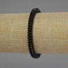 Schwarzes Hämatit-Rondell-Armband, Durchmesser 6×2,5 mm, Länge 18 cm, Stretch