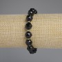 Turmalin-Armband mit facettierten Steinen, Durchmesser ca. 10×9 mm, Rocailles 3 mm, Länge 18 cm ±