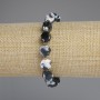 Achat-Armband, facettierte Rhombusform-Perlen, Maße ca. 10 × 9 mm, Rocailles ca. 3 mm, Länge ca. 18 cm, Stretch