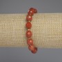 Armband aus rotem Jasper, facettierte Perlen ca. 10×9 mm, Rocailles ca. 3 mm, Länge ca. 18 cm, Stretch-Basis