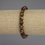 Armband aus Tigerauge, facettierte Kugeln, Ø ca. 8 mm, Länge ca. 18 cm, Stretch
