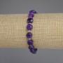 Sugilit-Armband, facettierte Münzen, Durchmesser 8 mm, + Rocailles 3 mm +-, Länge ca. 18 cm, Stretcharmband