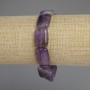 Armband Amethyst rechteckige Glieder, Maße 18 × 13 mm, Länge ca. 18 cm, Stretch