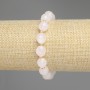 Armband Rosenquarz, facettierte Körner, Durchmesser ca. 10×9 mm ±, Seedperlen ca. 3 mm ±, Länge ca. 18 cm, elastisch