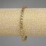 Armband Hämatit goldfarben, quadratische Rondellen 4×2 mm, Länge ca. 18 cm, Stretcharmband