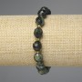 Armband aus Ozeanjaspis, facettierte Körner 10×8,5 mm, 3 mm Glasperlen, Länge ca. 18 cm, elastisches Stretchband