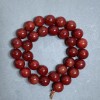 Roter Jaspis-Perlen – glatte Kugeln, Durchmesser ca. 12 mm, auf Schnur, Länge ca. 38 cm