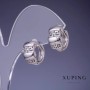 Xuping Ohrringe mit griechischem Muster 9×13 mm rhodiniert
