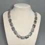 Labradorit-Kette mit Irisierung, facettierte Glieder 16×12 mm, Länge ca. 50 cm +/- mit Verschluss