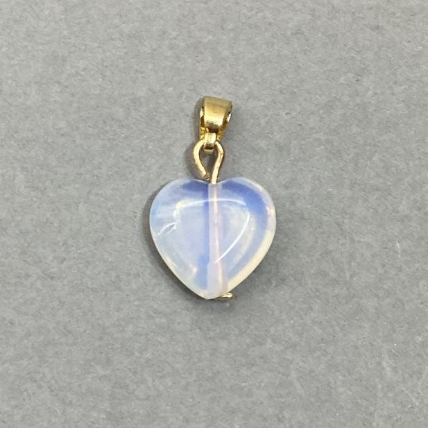 Herzanhänger aus Mondstein 19×12 mm+