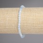 Aquamarin-Armband facettierte Würfel, Kantenlänge 4x4 mm, Länge ca. 18 cm, elastisch