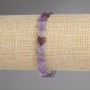 Armband Amethyst-Herzen 8 mm, Länge ca. 18 cm, Stretch