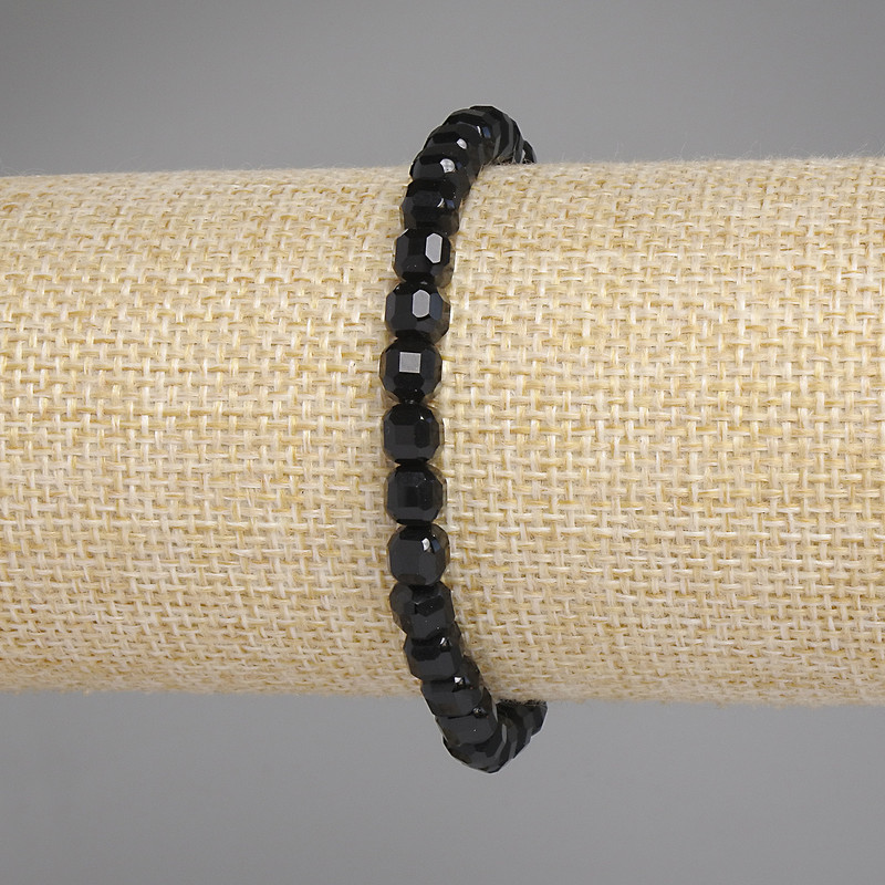 Armband Turmalin, facettierte Würfel, Durchmesser ca. 5×5 mm, Länge ca. 18 cm, elastisch