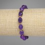 Sugilit-Armband, facettierte Körner 10×8 mm, 3 mm Rocailles-Perlen, Länge ca. 18 cm, elastisch