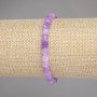 Armband Lavendel-Amethyst, facettierte Würfel, Durchmesser ca. 5×5 mm, Länge ca. 18 cm, elastisches Stretchband