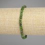 Armband aus Diopsid, facettierte Würfel, Durchmesser 4,5 × 4,5 mm, Länge ca. 18 cm, elastische Schnur