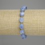Aquamarin-Armband, facettierte Rhombusperlen 10×8 mm ±, Rocailles 3 mm ±, Länge 18 cm +