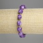 Sugilit-Armband, facettierte Rhombusform, Durchmesser ca. 10×9 mm, Seed-Beads 3 mm, Länge ca. 18 cm, Stretch