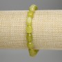 Armband aus Jadeit, facettiert, Durchmesser 9–12 × 8 mm, Länge ca. 18 cm, Elastikarmband