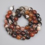 Sonderangebot! Achatkugeln facettiert, Ø ca. 8 mm, Länge ca. 37 cm, auf Faden