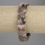 Armband Rhodonit, facettierte Glieder 15×10 mm, Länge ca. 18 cm, Elastikarmband