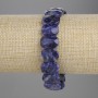 Sodalit-Armband mit facettierten Gliedern 15×10 mm ±, Länge ca. 18 cm, Stretch-Armband