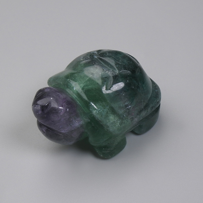 Schildkröten-Statue aus Fluorit 43×30×21 mm+