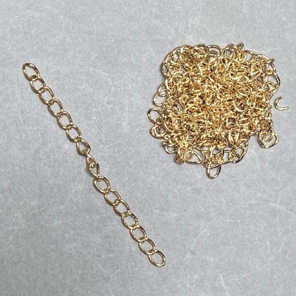 Zusätzliche Verlängerungskette 7 cm – Metallfarbe Gold, Oberfläche (34 g ±)