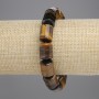 Tigerauge-Armband, zylindrische Perlen, Durchmesser 14×11 mm, ca. 5 mm, Länge 18 cm, Stretch