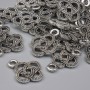 Anhänger Keltischer Knoten, Metallfarbe Silber, Durchmesser ca. 17 × 13 mm, Verpackung 20 g (~23 Stück)
