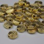 Einlagenperle in Goldfarbe, Durchmesser 8 mm, Lochdurchmesser ca. 1,6 mm, Verpackung 20 g (~33 Stück)