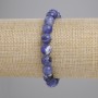 Sodalit-Armband, glatte Kugeln, Durchmesser ca. 8 mm, Länge ca. 18 cm, elastisch