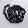 Silbergraue Obsidian-Perlen, facettierte Natursteinperlen auf Schnur, Durchmesser 9–13×4–7 mm (+-), Länge ca. 80 cm (+)
