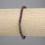 Armband Granat, facettierte Kugel 4 mm, Länge ca. 18 cm, elastisch