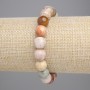 Versteinertes Korallenarmband – glatte Kugeln, Durchmesser 10 mm, Länge ca. 18 cm, Stretch