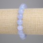 Aquamarin-Armband, glatte Kugeln, Durchmesser ca. 10,5 mm, Länge ca. 18 cm, Stretcharmband