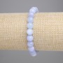 Aquamarin-Armband mit glatten Kugeln, Durchmesser ca. 8 mm, Länge ca. 18 cm, Stretch