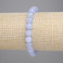 Armband aus Aquamarin, glatte Kugeln, Durchmesser 8 mm, Länge 18 cm, Stretcharmband
