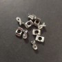 Zubehör – Pandora-Perle-Einsatz 6×7×11 mm, silberfarben, Verpackung 20 g ± 10 Stück