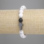 Armband Kaholong glatte Kugeln, Durchmesser ca. 8 mm ± Hämatit-Kreuz 14×9 mm ±, Länge ca. 18 cm ± Stretch