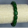 Armband aus Chrysopras in Barillo-Form, Durchmesser 10 × 8 mm, Länge ca. 18 cm, Elastikarmband