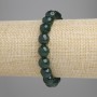 Armband aus Jadeit, facettierte Kugeln, Durchmesser ca. 9,5 mm, Länge ca. 18 cm, Stretch