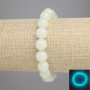 Armband Onyx (türkisfarbener Schimmer) glatte Kugel, Durchmesser ca. 10 mm, Länge ca. 18 cm, elastisch
