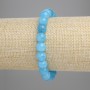 Armband aus Aquamarin, glatte Kugeln, Durchmesser 8 mm, Länge ca. 18 cm, Stretcharmband